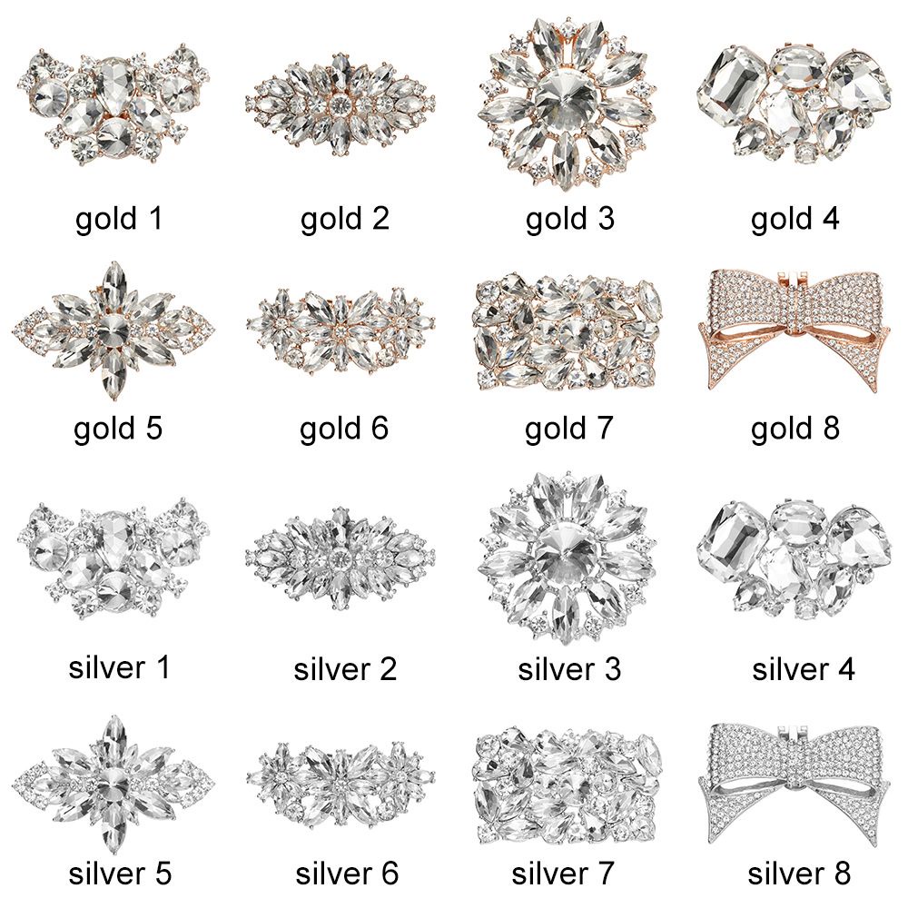 Kẹp đính đá lấp lánh thiết kế sang trọng dùng trang trí giày cao gót cô dâu