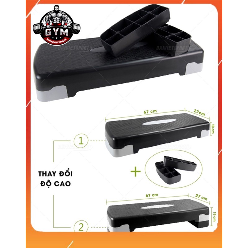 Bục nhảy aerobic điều chỉnh độ cao,bục nhảy step dậm nhảy thể dục tập gym tập tạ hàng cao cấp giá rẻ BNER-08