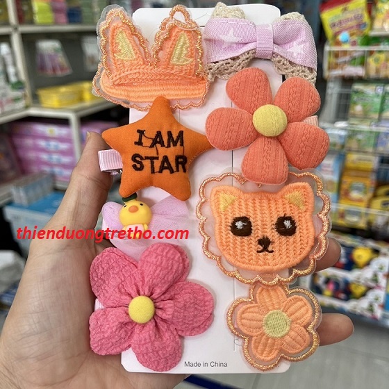 Set 8 Kẹp Mái Công Chúa Cho Bé