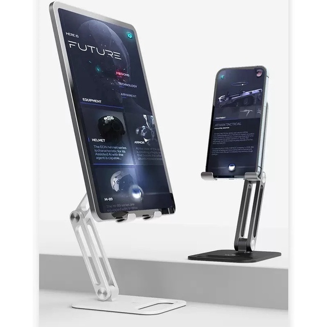 Giá đỡ ipad và nâng máy tính bảng, điện thoại hợp kim nhôm P66 Vu Studio