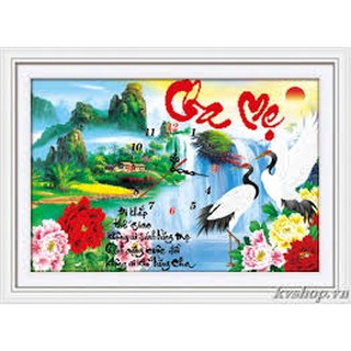 Tranh đính đá cha mẹ df303 93x65