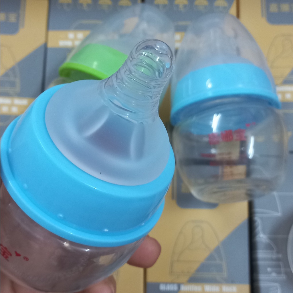 [Đổi núm Ib] Bình sữa thủy tinh cho bé sơ sinh 80ml nội địa Trung loại dày đẹp