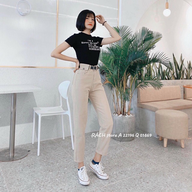 Quần baggy kaki 1 túi đắp- hình thật