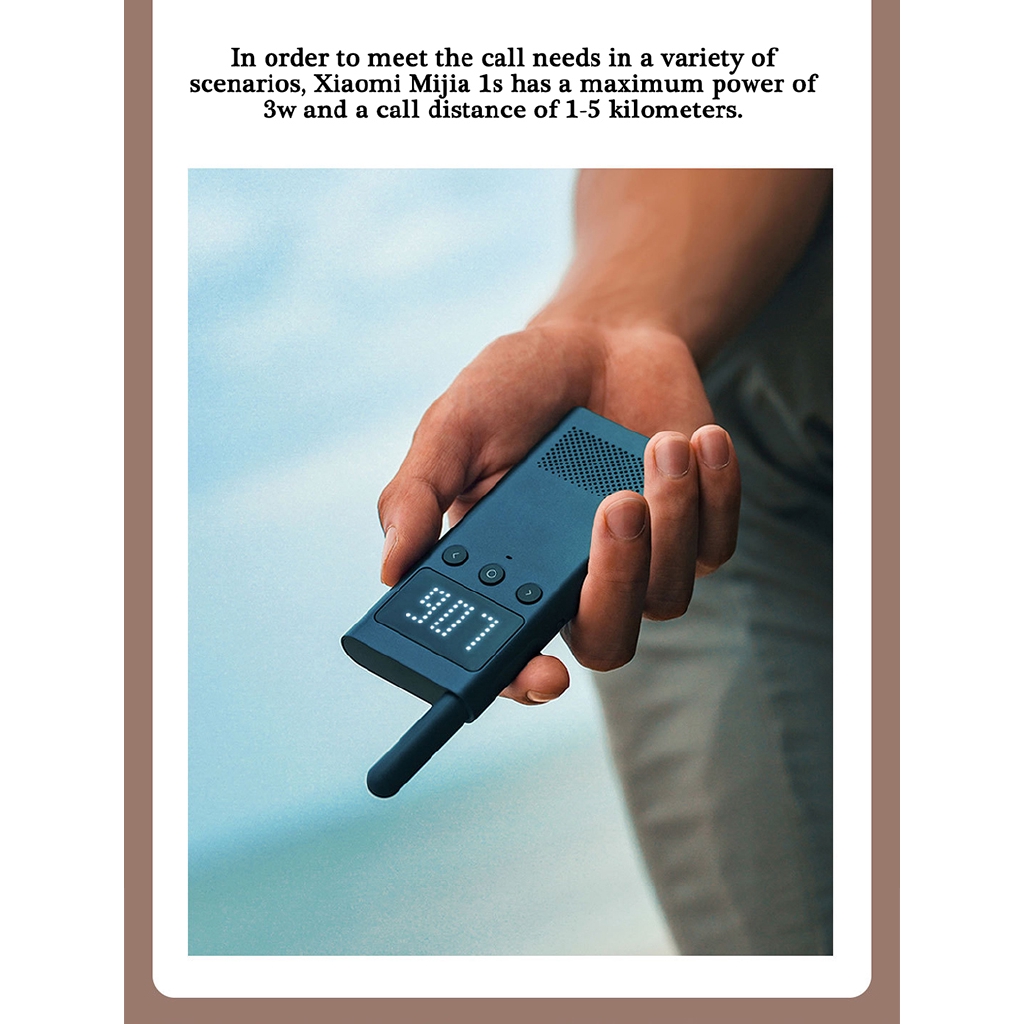 Bộ Đàm Thông Minh Xiaomi Mijia Walkie Talkie 1S Kèm Loa FM Và Phụ Kiện