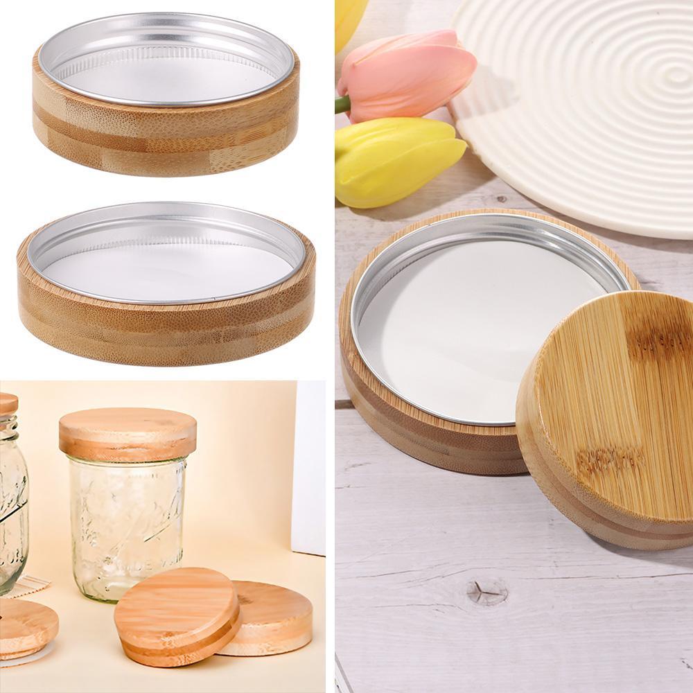 Nắp Đậy Hũ Đựng Gia Vị Bằng Gỗ Tiện Dụng Cho Nhà Bếp Ốp