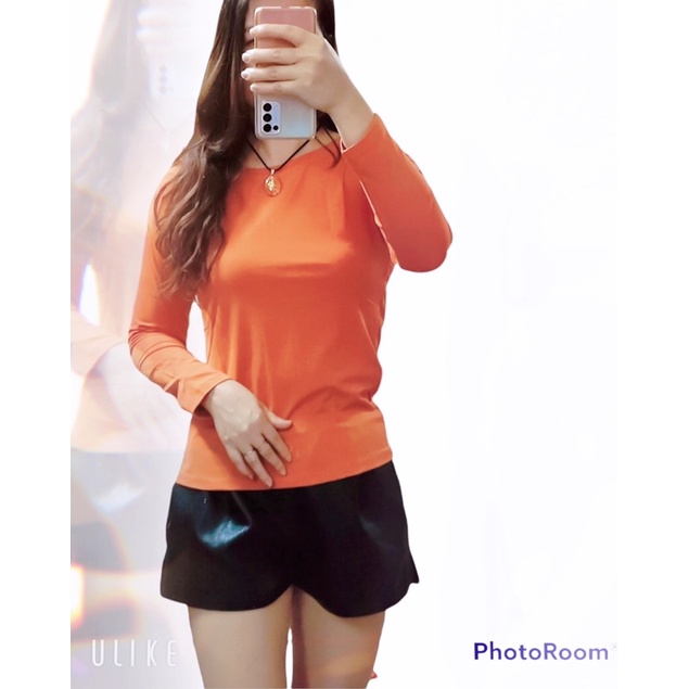 [HANGXUATDU]]-Áo thun nữ dài tay trơn 100% cotton xuất dư