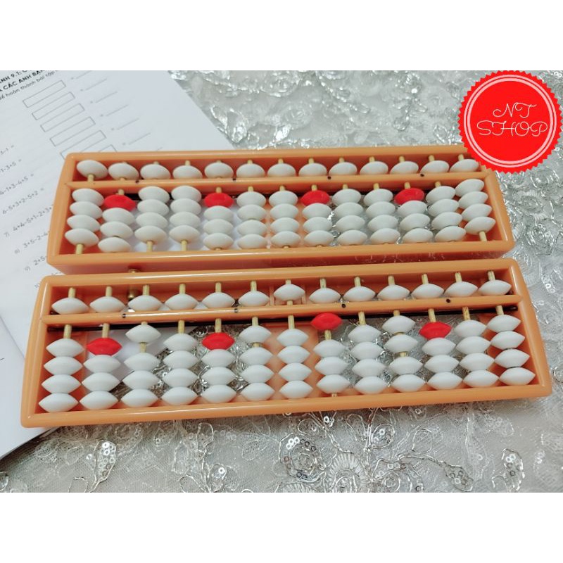 Bàn Tính Gẩy Soroban 13 Cột Cho Bé 4 Đến 6 Tuổi Giúp Cân Bằng 2 Bán Cầu Não,Tính Nhanh
