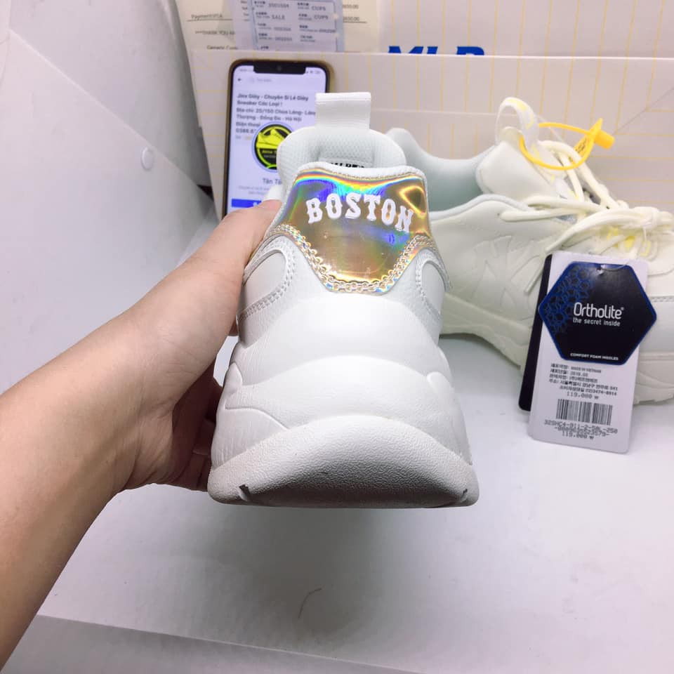 [ FREE SHIP ] Giày thể thao sneaker M L B  trắng phối chứ NY HOLO  full size, full bill box hàng 1:1 | BigBuy360 - bigbuy360.vn
