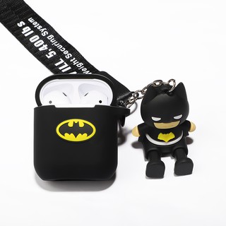 Vỏ silicon bảo vệ hộp sạc tai nghe Airpods hình người dơi dễ thương