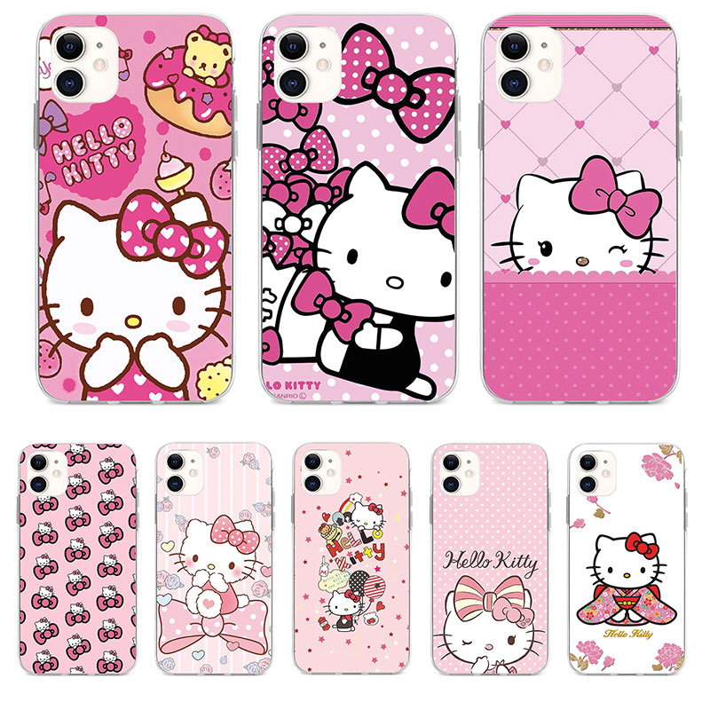 Ốp Lưng iPhone X 6 6s 7 8 Plus 5 5s SE Điện Thoại Silicone Mềm Hello Kitty1