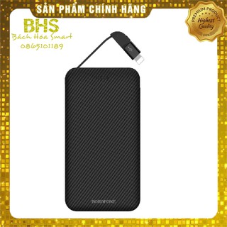 Sạc dự phòng kèm dây sạc gắn liền Borofone BT4 10000mAh