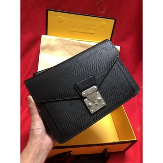 [Cao Cấp] Túi Clutch Nam L.V Cầm Tay Da Thật Full Box [Full Video Mở Hộp]