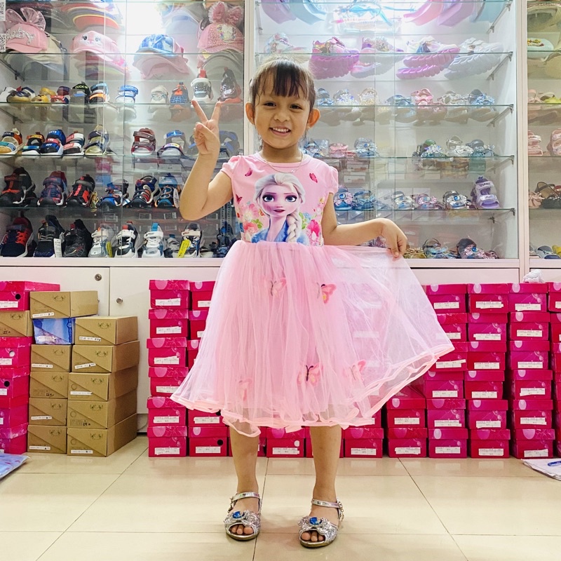 Váy đầm công chúa Elsa xinh xắn cho bé 2-7 tuổi đi học, đi chơi
