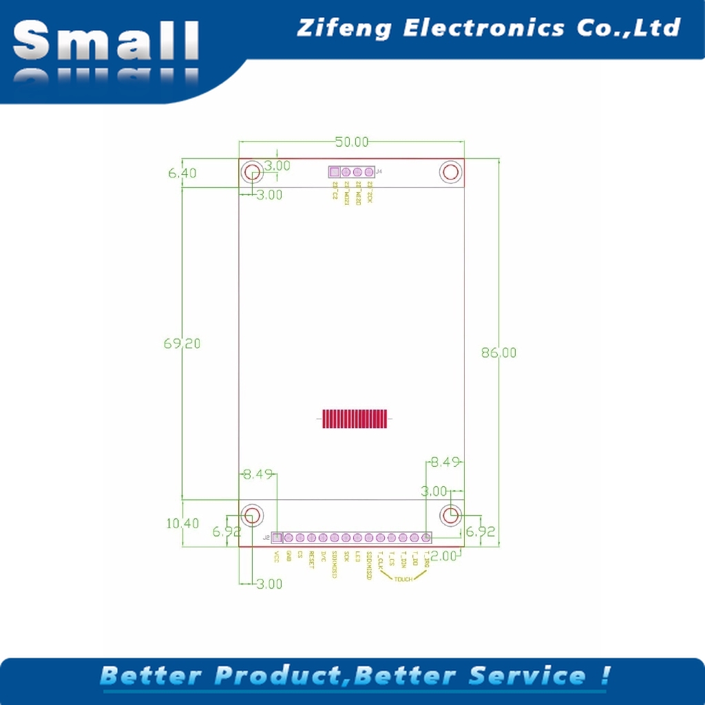 Mô Đun Cổng Màn Hình Lcd 240x320 2.8 "Spi Tft Lcd Pcb Ili9341 5v / 3.3v