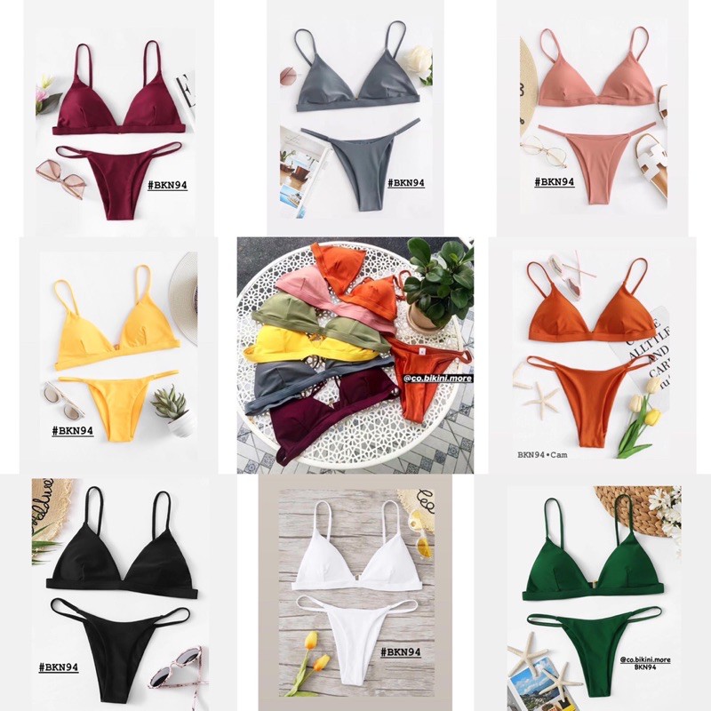 [BKN94] &lt;ÂU&gt; SET BIKINI TRIANGLE TÍM LILAC (10 MÀU)