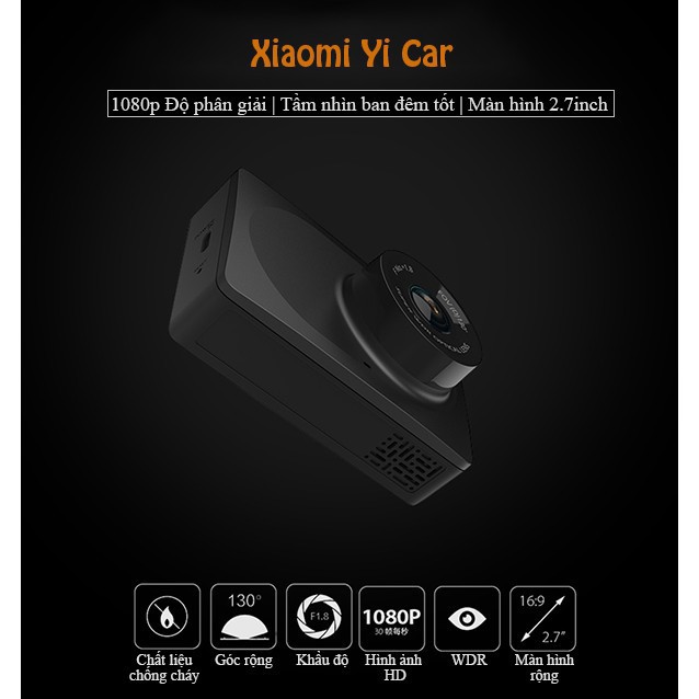 Camera hành trình Xiaomi Yi Car DVR Bản 2019 - Camera hành trình Full HD 1080P giá rẻ cho ô tô xe hơi