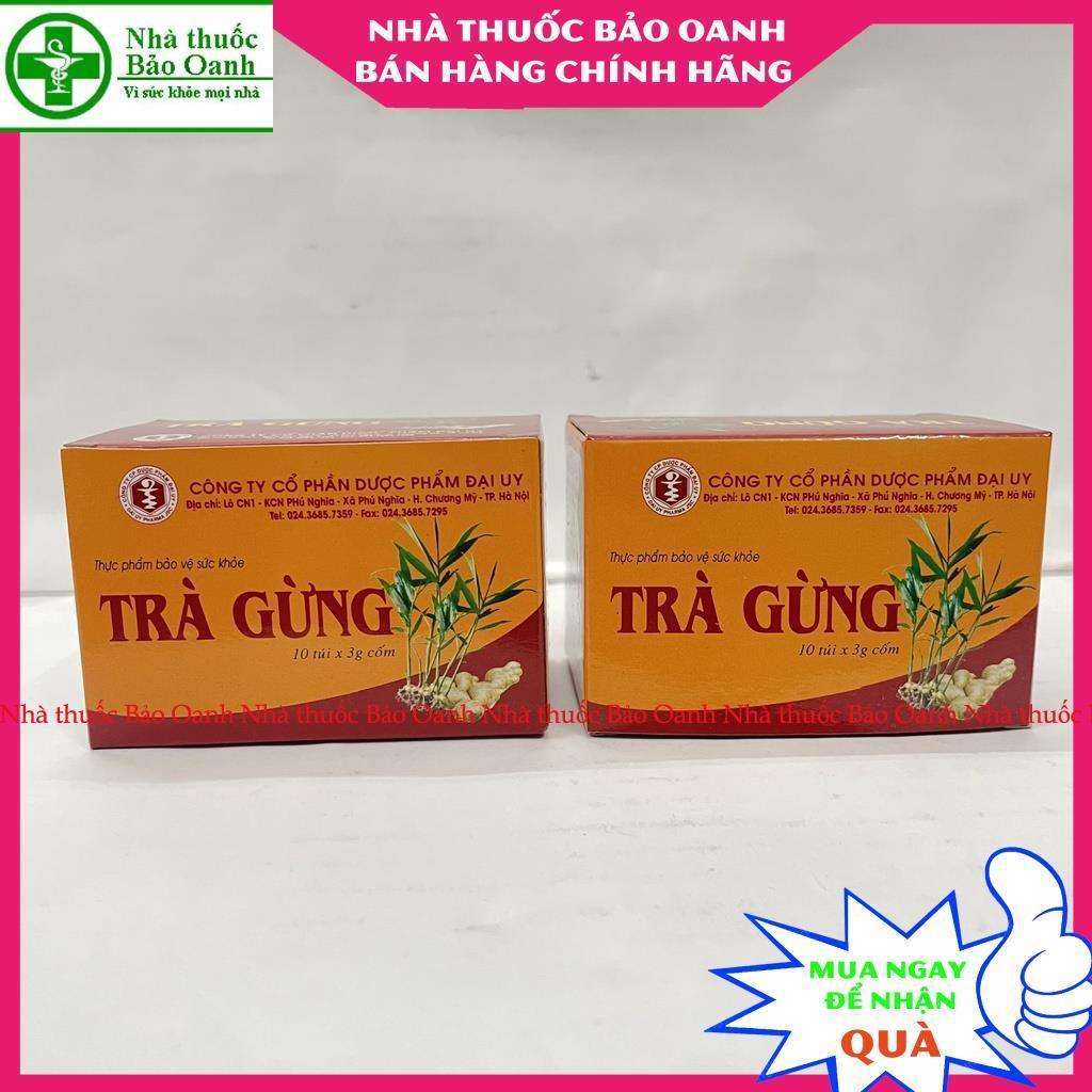 TRÀ GỪNG HÒA TAN Đại Uy làm ấm cơ thể, giảm đầy hơi, khó tiêu, giảm cảm lạnh hộp 10 gói x 3g | BigBuy360 - bigbuy360.vn