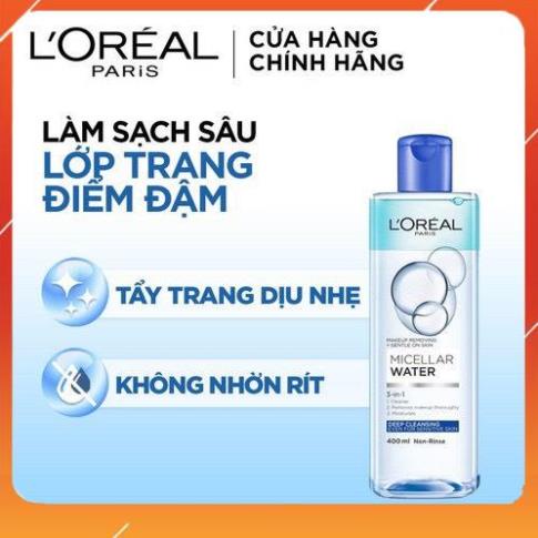 [CHÍNH HÃNG] [Đủ màu] - Nước tẩy trang Loreal - L'Oreal Paris 3-in-1 Micellar Water 400ml