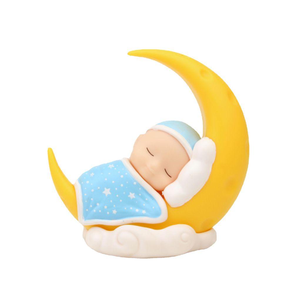 Đồ trang trí Búp Bê Em Bé Đang Ngủ Màu Xanh Dương Dễ Thương Dùng Trang Trí Bảng Điều Khiển Xe Hơi