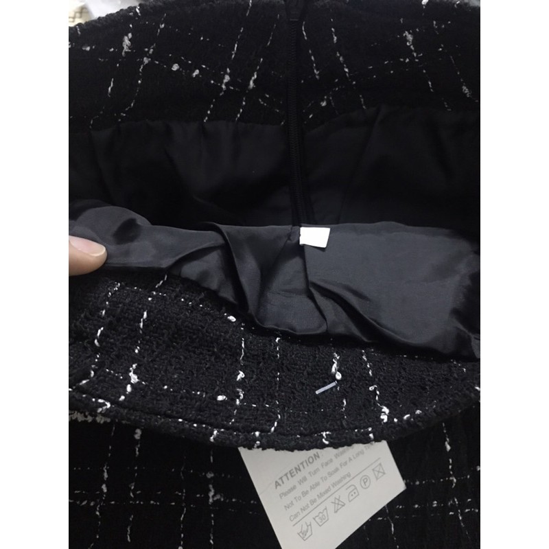 Chân váy dạ Tweed 4 khuy 2 túi nắp | BigBuy360 - bigbuy360.vn