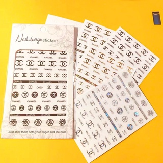 Sticker chanel trang trí móng tay nail