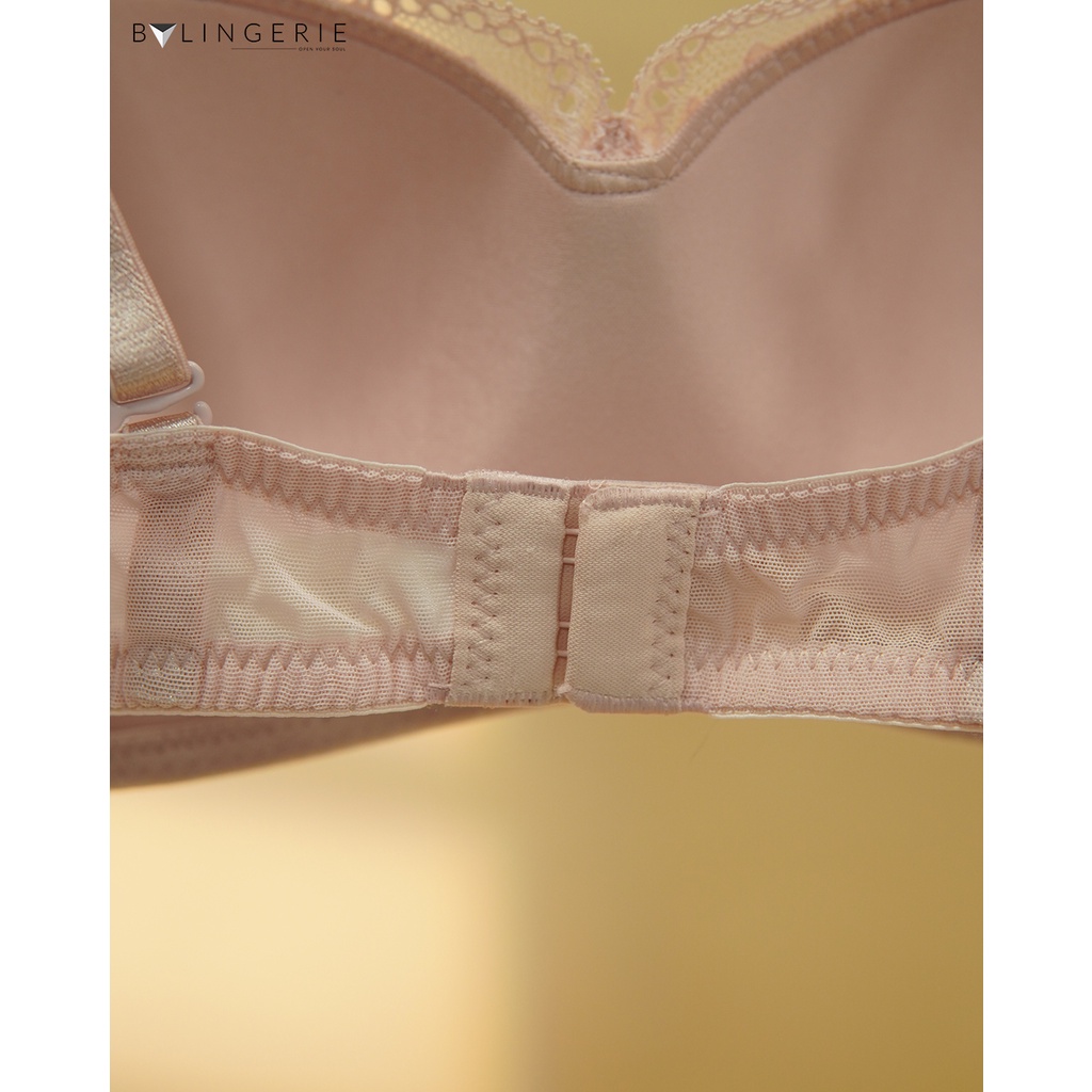 Bộ đồ lót ren nữ BY LINGERIE màu hồng không gọng đệm mút nâng ngực | B231 | BigBuy360 - bigbuy360.vn