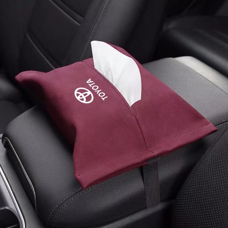 Túi Nhung Đựng Khăn Giấy Đa Năng Tiện Dụng Cho Xe Hơi Toyota Vios Yaris Altis Camry Avanza