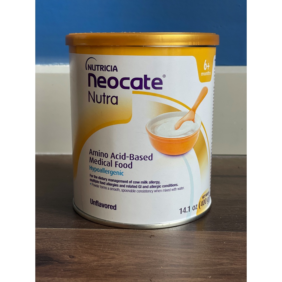 Sữa cho trẻ dị ứng đạm bò, trào ngược, dị ứng nhiều thức ăn Neocate Nutra 400g, đi air, bill sỉ, date 10.2023
