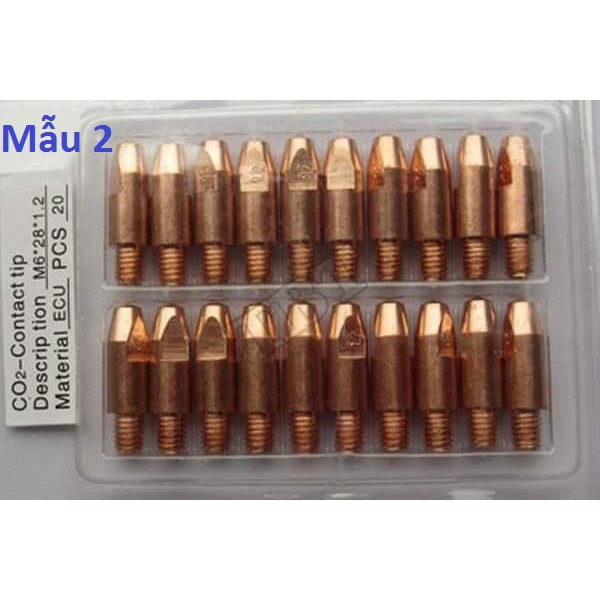 10 BÉP HÀN MIG M6x28x0.8, 0.9,1.0, 1.2mm- PHỤ KIỆN SÚNG HÀN MIG/MAG