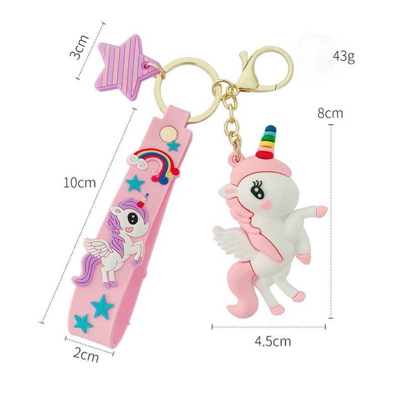 Móc khóa ngựa pony điệu - Móc khóa kỳ lân xinh xắn sắc màu hot trend treo balô túi xách