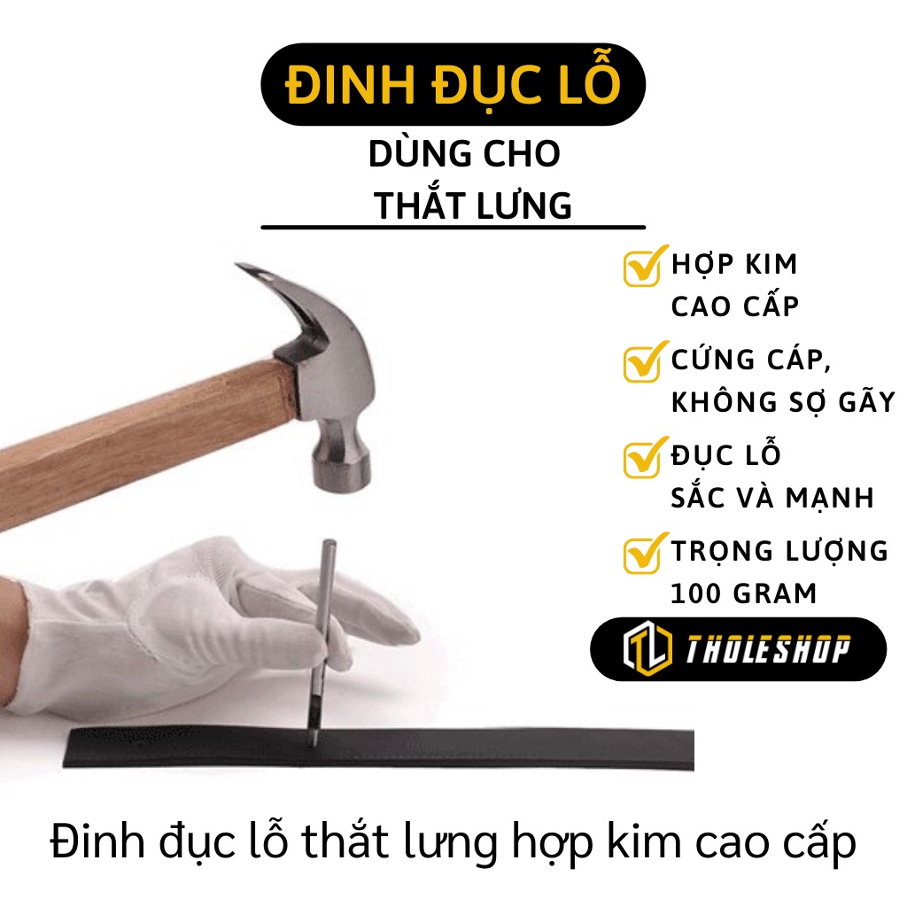 Đinh Đục Lỗ - Đinh Đục Lỗ Thắt Lưng, Nịt 3.5mm, Thiết Kế Chuyên Dụng 6687