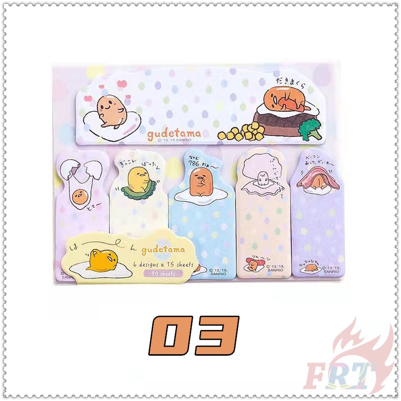 90 Tờ ✿ Ghi Chú Dính Chỉ Số Sanrio Q-2 ✿ Nhãn Dán Ghi Chú Đánh Dấu Trang Sách Hình Hello Kitty / My Melody / Gudetama / Little Twin Stars