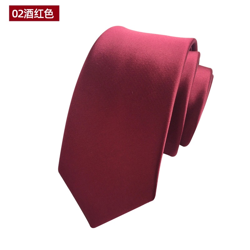 Cà vạt bản nhỏ cầm tay nam phiên bản Hàn Quốc bản hẹp 6cm bộ vest trang trọng đám cưới kinh doanh cà vạt màu đỏ, xanh và đen hợp thời trang [Giao hàng 24H]