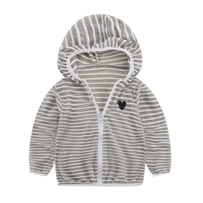 Áo khoác hoodie có khóa kéo chống tia UV thời trang cho trẻ em