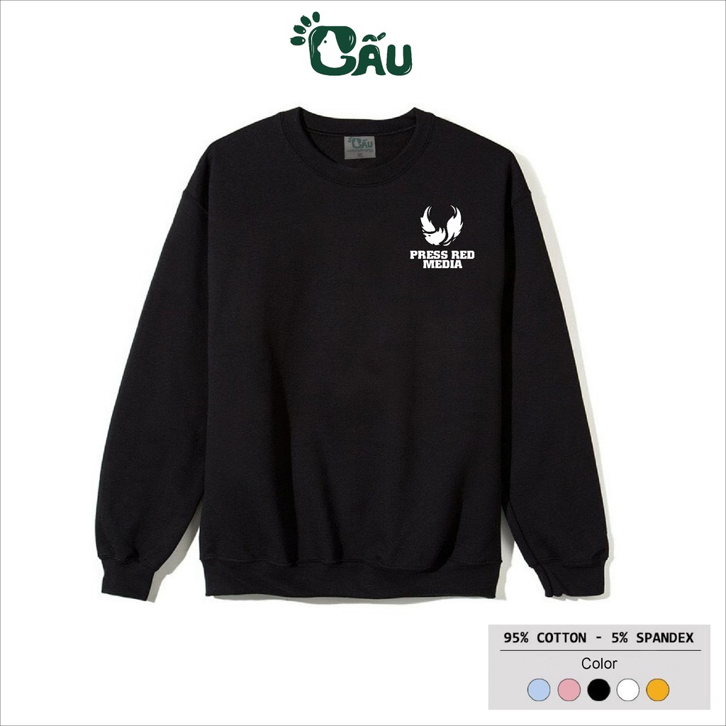 Áo sweater GẤU 194 vải thu đông co dãn, dày dặn mềm mịn form rộng phong cách Unisex - SW Warter Front