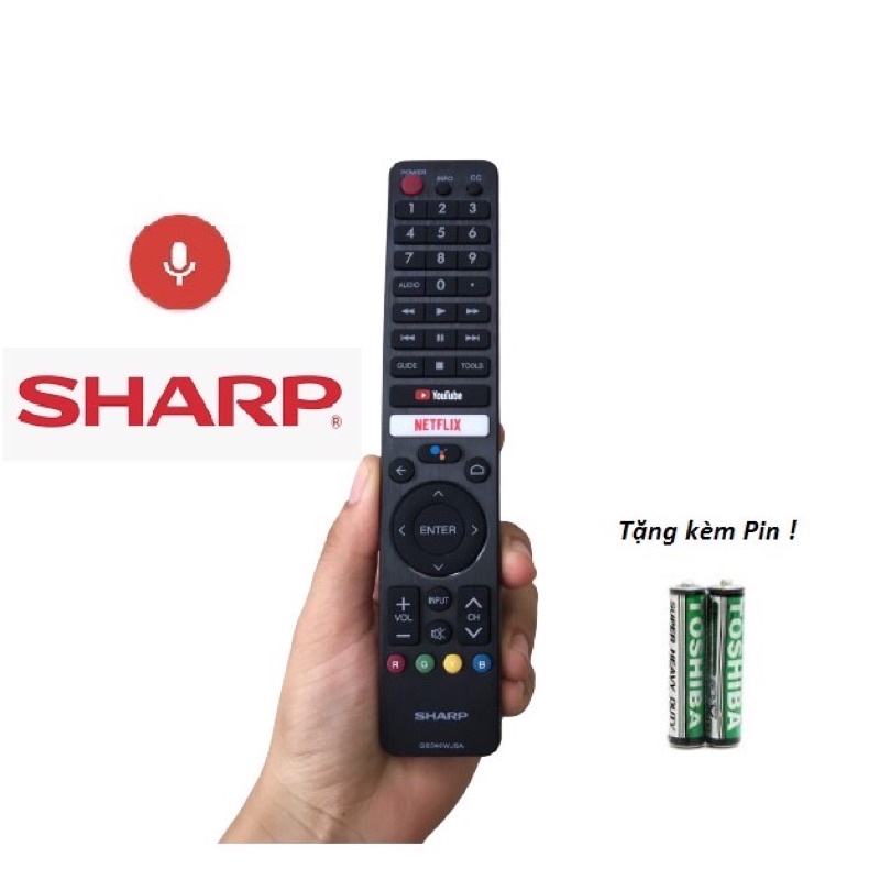 Điều khiển TV Sharp Voice search( tìm thông tin bằng lệnh nói)