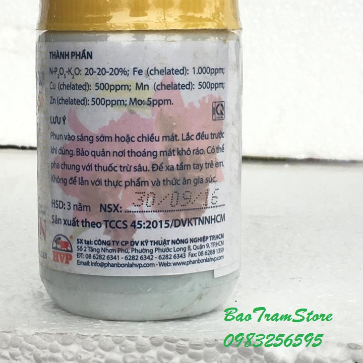 Phân bón lá cao cấp HPV 1601 20-20-20 chuyên dùng cho Phong Lan