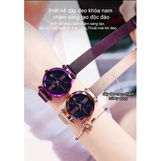 Đồng hồ nữ DIMNI thương hiệu Hàn Quốc dây nam châm rút