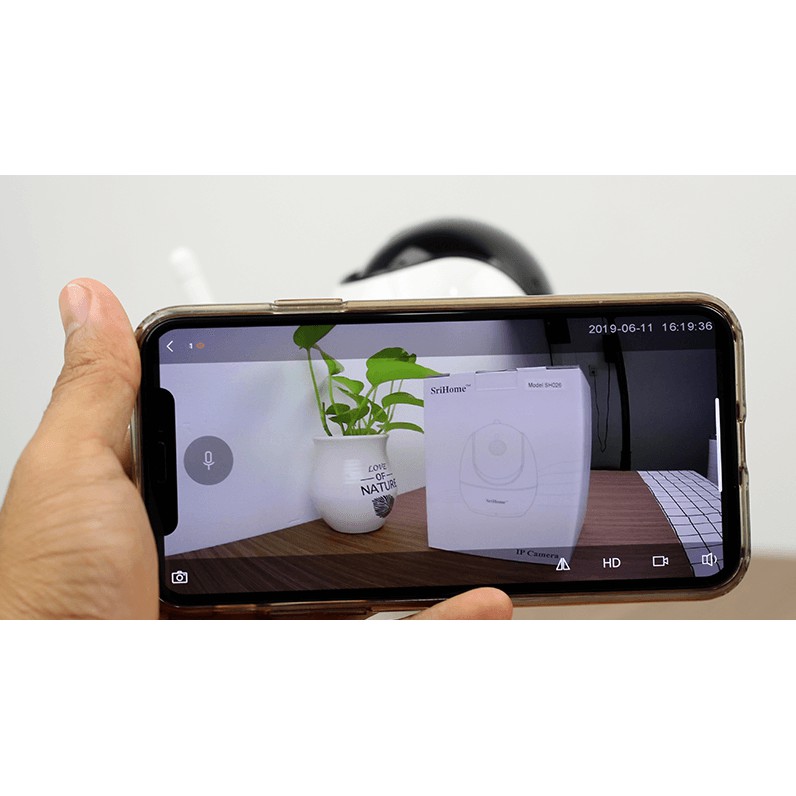 Camera WIFI SRIHOME 3.0MPX SH026 Xoay 360° Bảo hành 5 năm đổi mới trong 15 ngày sử dụng