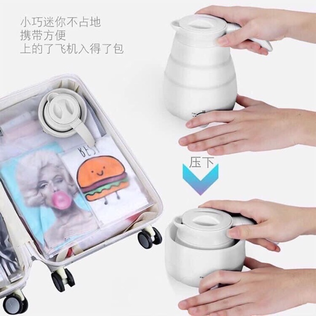Ấm đun nước gấp gọn silicon