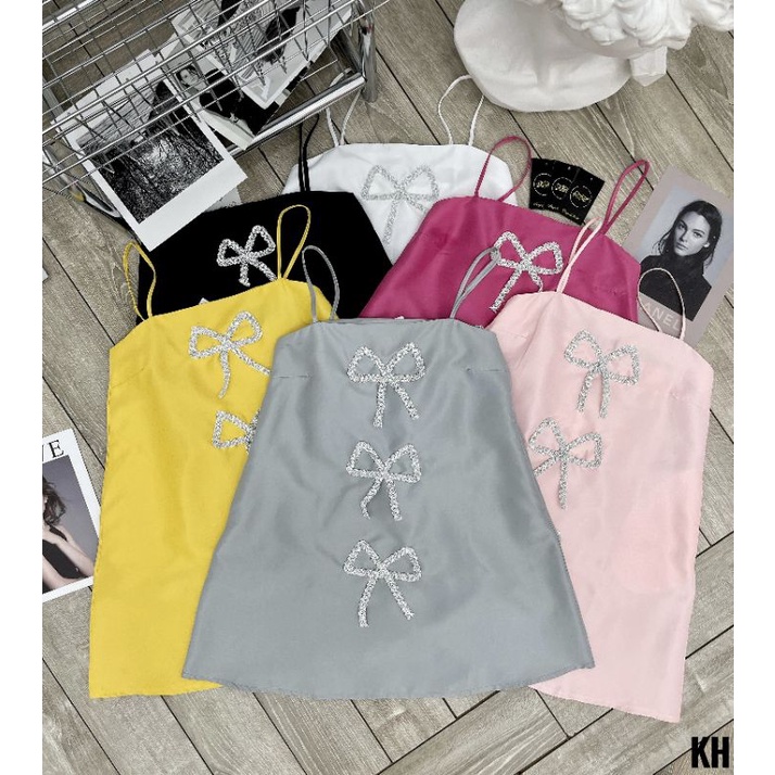 Váy tafta 3 nơ xinh xỉu luôn,hàng nơ nhũ kèm 2 túi sườn lên dáng siêu trẻ trung✨