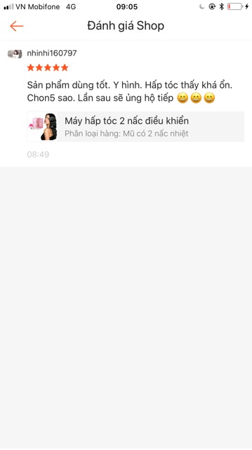 Máy hấp tóc có nhiều nấc điều khiển