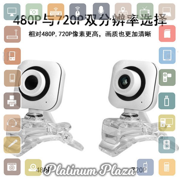 Webcam 480p - Q360-3qn9wt Màu Trắng Cho Máy Tính