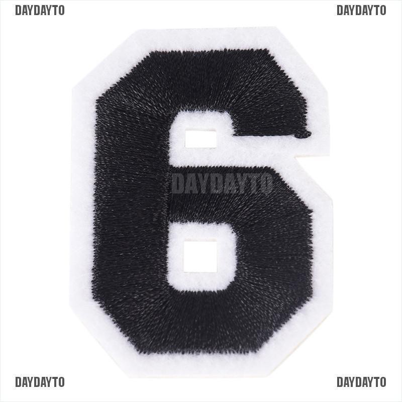 10 Miếng Dán Ủi Quần Áo Thêu Chữ Số Diy