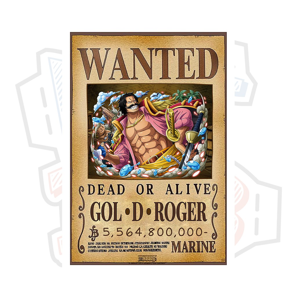 Poster truy nã Gol D. Roger ver 2 - One Piece