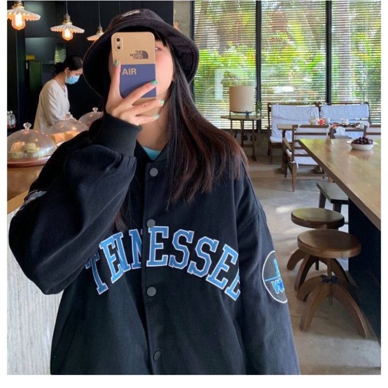XPstore Áo Khoác Dù bomber chữ nổi TENNESSEE form đẹp (Ảnh thật)