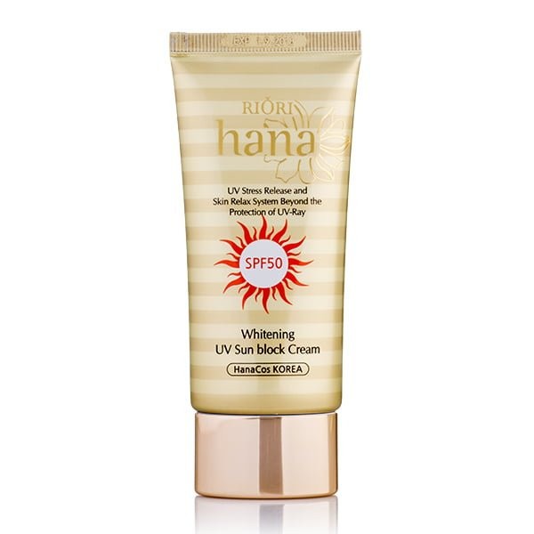 Kem Chống Nắng Nâng Tone Dưỡng Trắng Da SPF 50+/ PA+++ RIORI WHITENING UV SUN BLOCK CREAM 50G