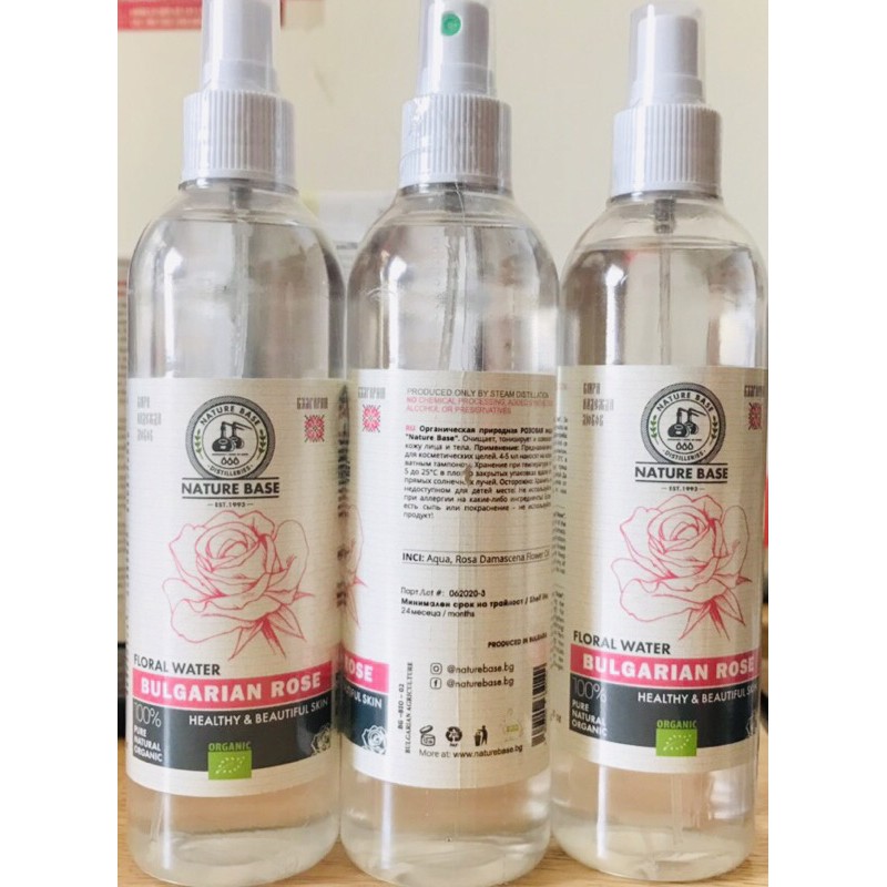 Nước hoa hồng hữu cơ Nature Base (250ml)