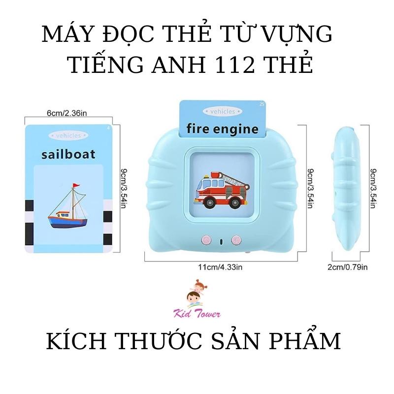 Máy đọc thẻ HỌC SONG NGỮ TIẾNG ANH VÀ VIỆT  con mèo cho bé -Anh Việt 112 thẻ 224 tiếng anh