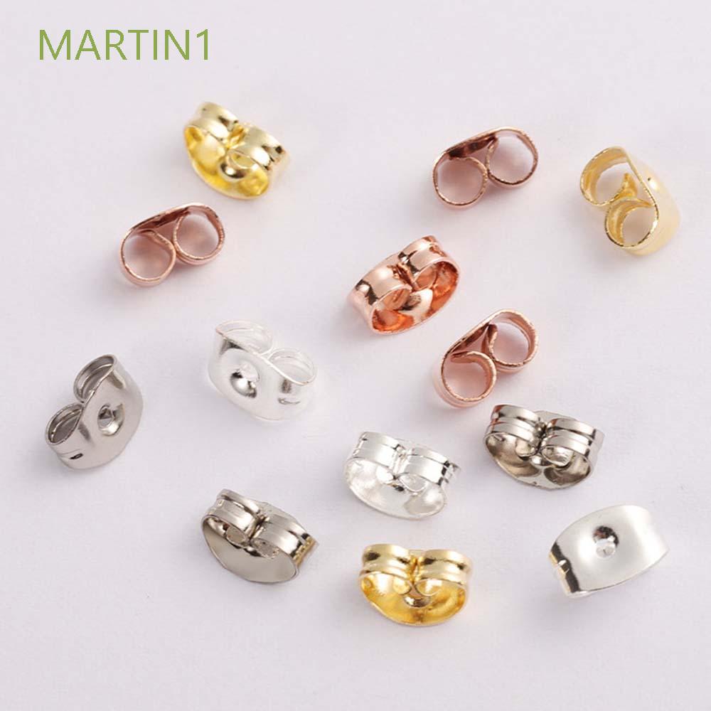 MARTIN1 100pcs Ear Stopper Small Jewelry Making Supplies Earrings Back Accessories Tone Fit DIY|Color Ear Stud Jewelry Findings Earring Blocked/Multicolor